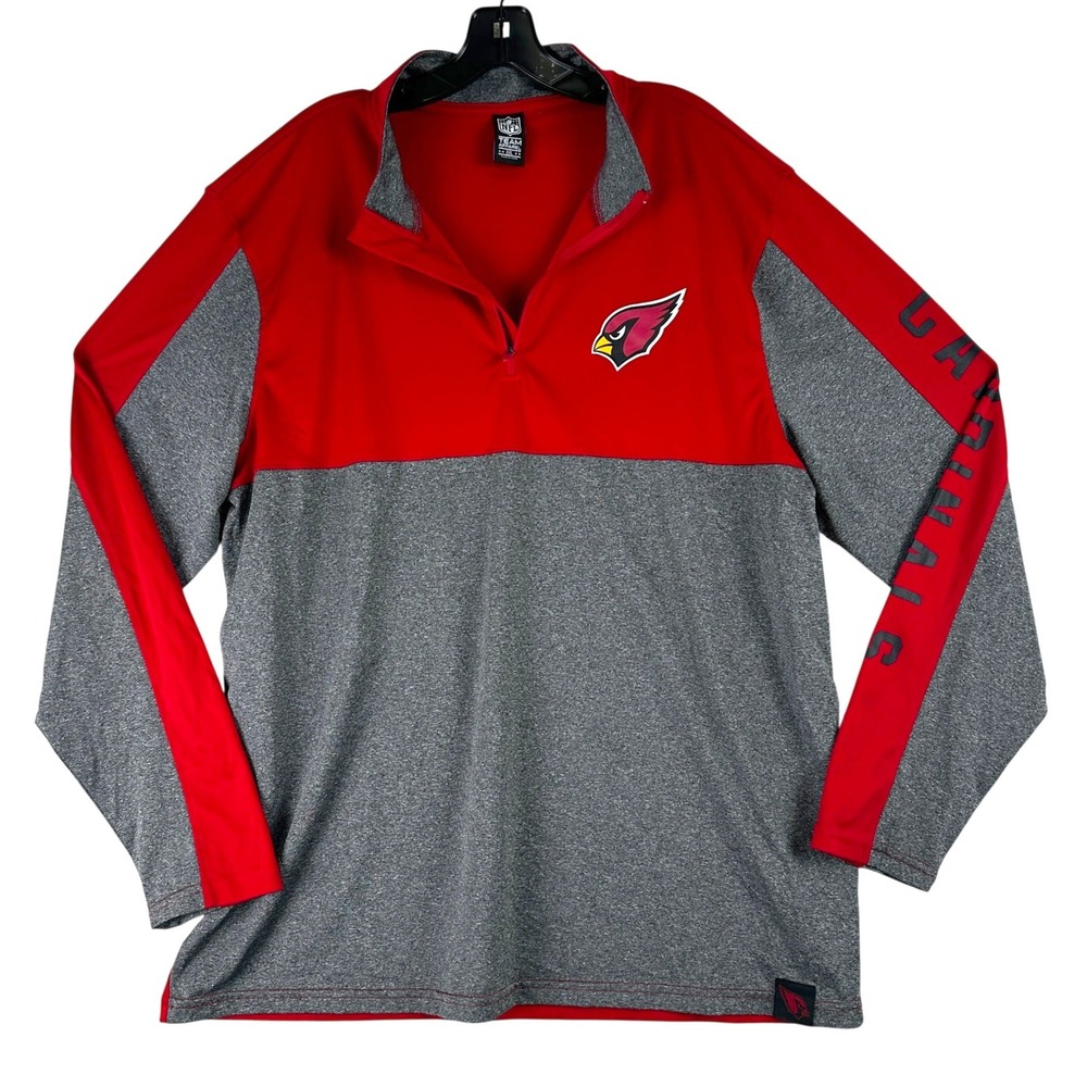 Arizona Cardinals Quarter Zip NFL Team Apparel Pullover Mens XXL Red Sportswear